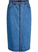 Long denim skirt with buttons and tie-belt, Blue, Packshot image number 0