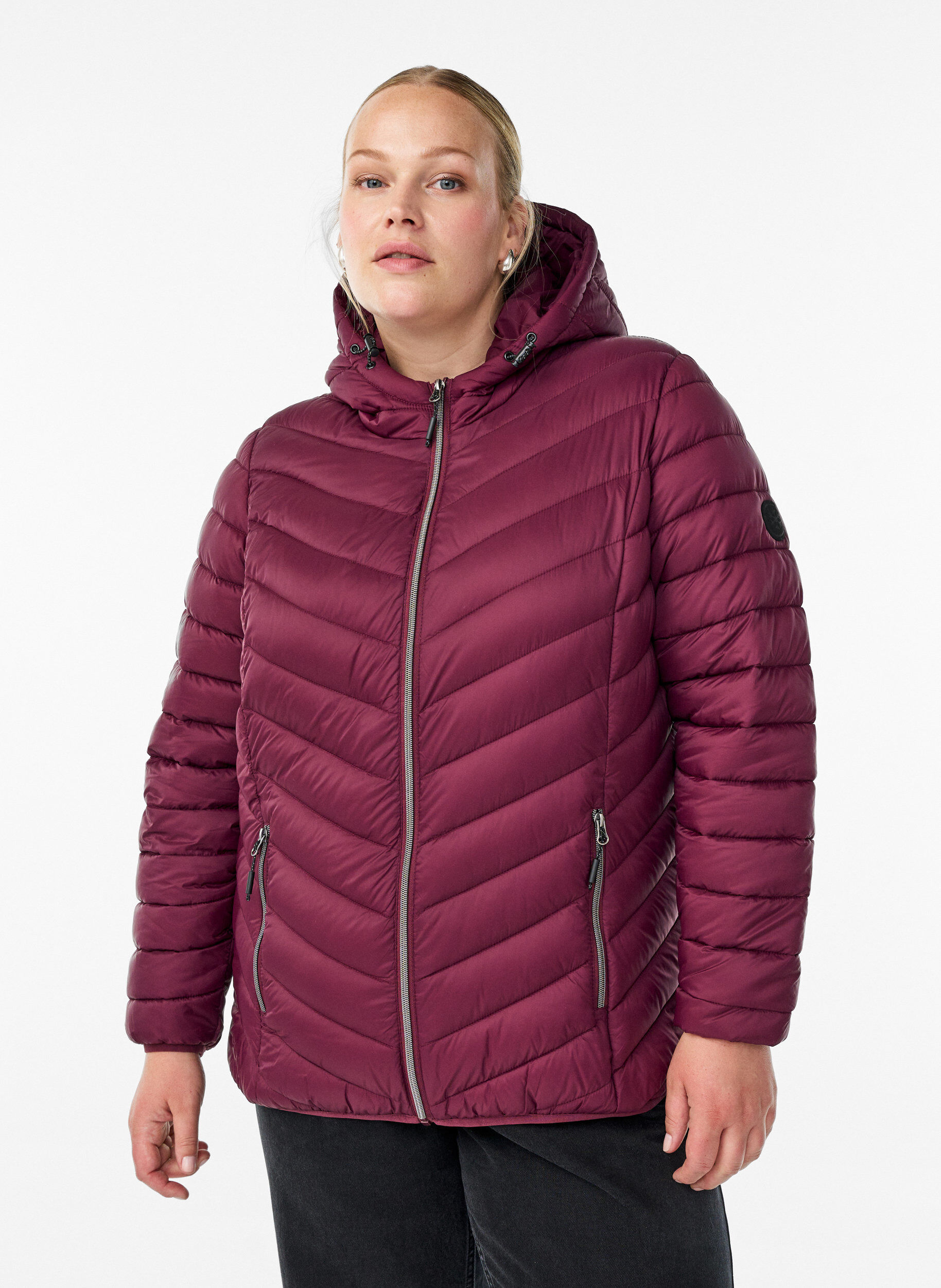 ZizzifashionLightweight jacket with hood, Dark Bordeaux, Model image number 0