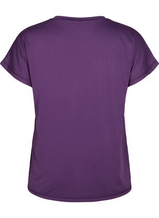 Loose training t-shirt with v-neck, Purple Pennant, Packshot image number 1