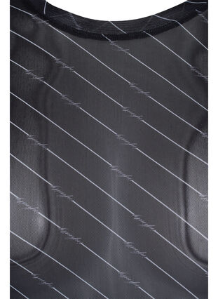 Blouse in printed mesh material, Black AOP, Packshot image number 2