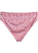 Floral tai bikini briefs with a ruched edge, Rose, Packshot image number 1