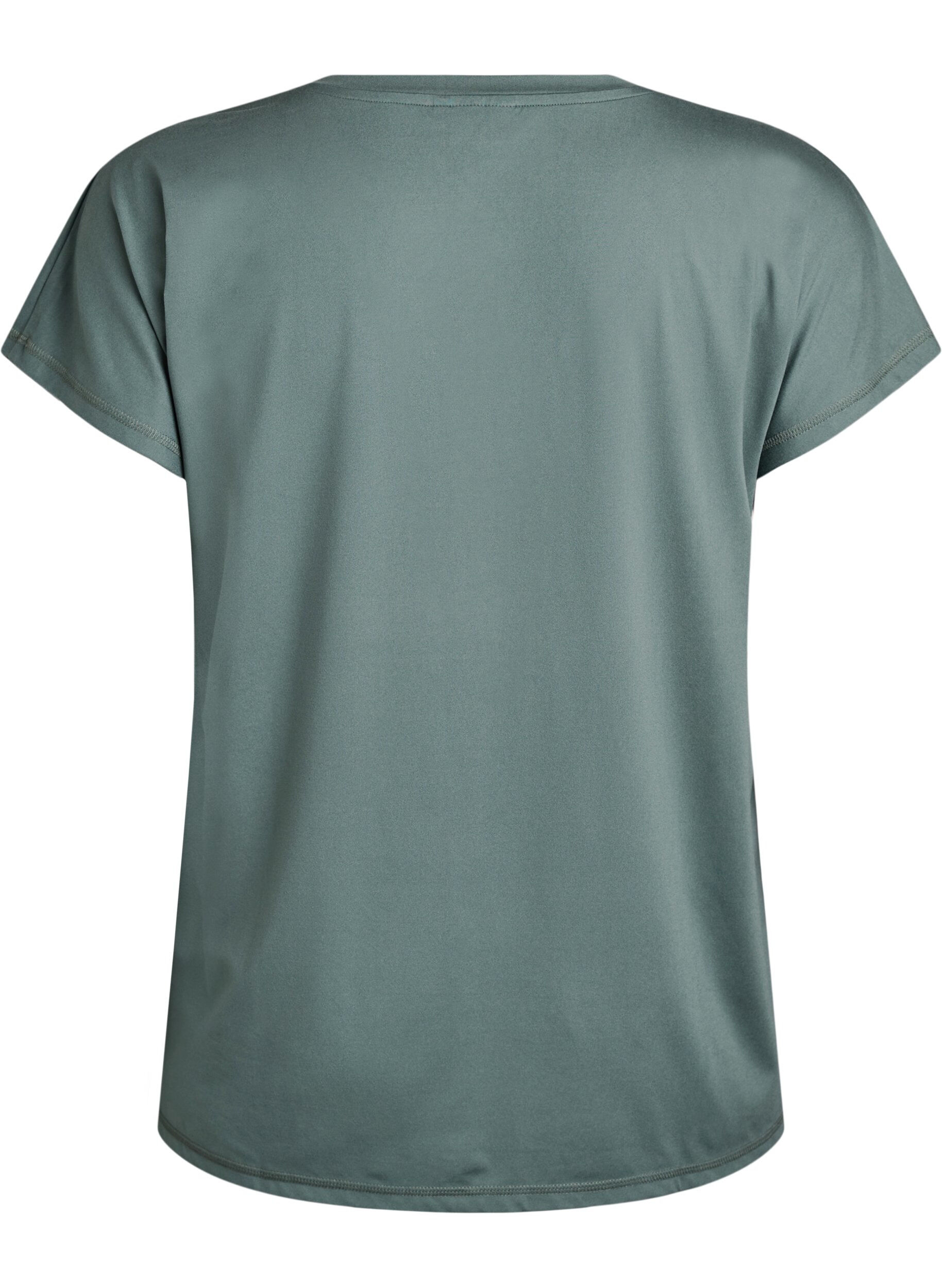 Zizzifashion Loose training t-shirt with v-neck, Green, Packshot image number 1