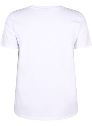 T-shirt with text motif, B.White W.Rhinestone, Packshot image number 1