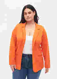 Simple blazer with button, Mandarin Orange, Model