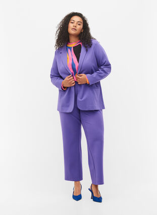 Simple blazer with button, Ultra Violet, Model image number 2