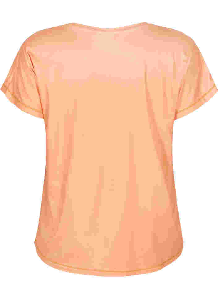 Short sleeved workout t-shirt, Apricot Nectar, Packshot image number 1
