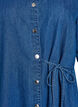 Denim dress with buttons and tie detail, Blue, Packshot image number 2