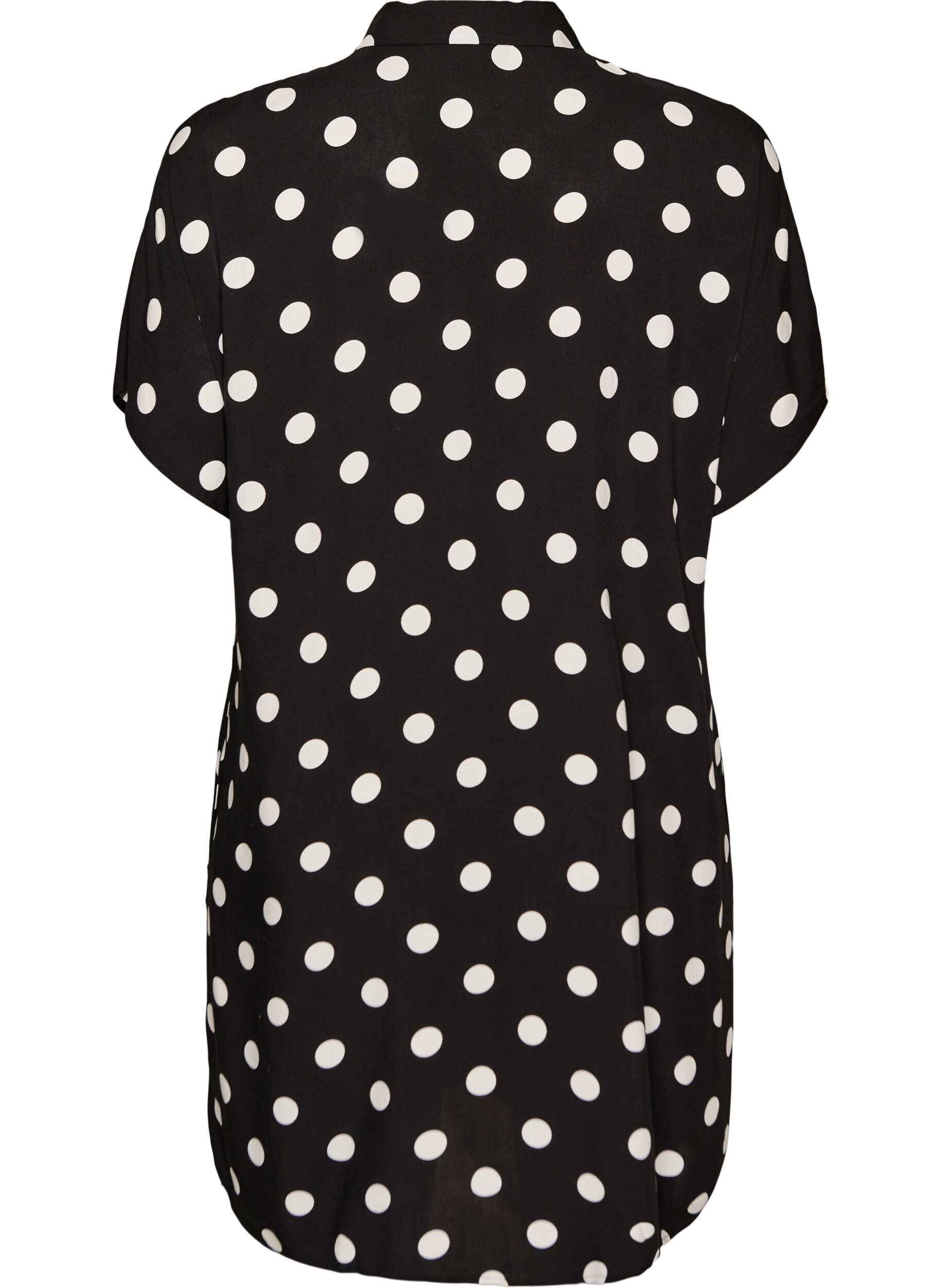 Zizzifashion Loose-fitting long shirt in viscose, Vanilla, Packshot image number 1