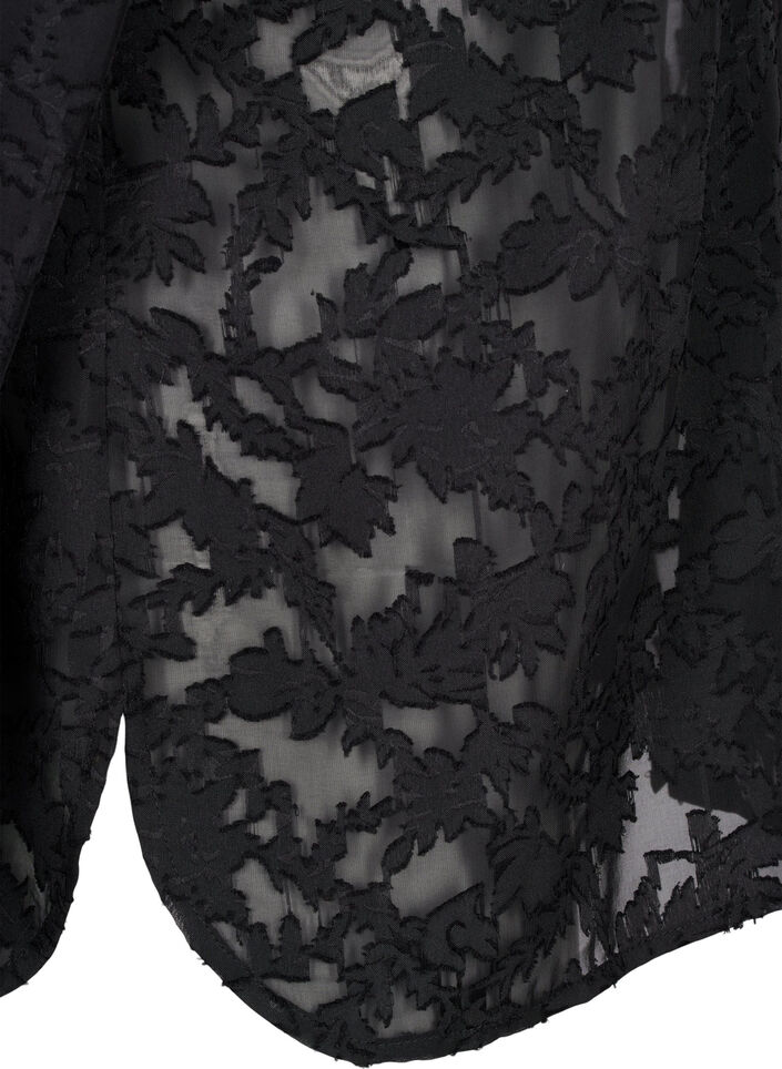 Jacquard shirt with buttons, Black, Packshot image number 3