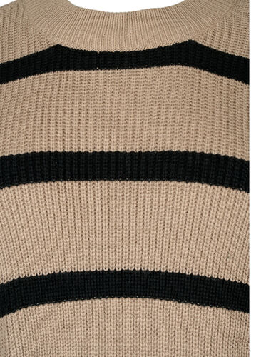 FLASH - Striped Knit Sweater, Fungi/Black Stripe, Packshot image number 2