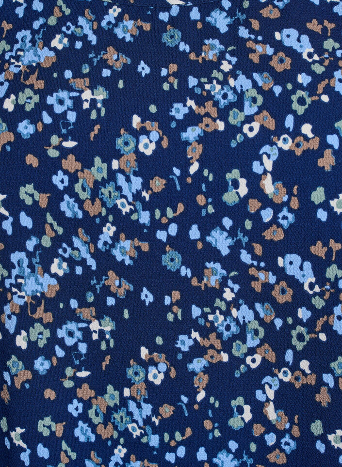 Dress with print and short sleeves, Blue, Packshot image number 2