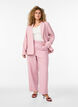 Tailored trousers with a high waist and straight fit, Rose, Model image number 0