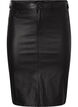 Coated skirt with slit, Black, Packshot image number 0
