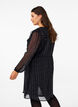 Patterned chiffon dress with ruffles, Black, Model image number 1