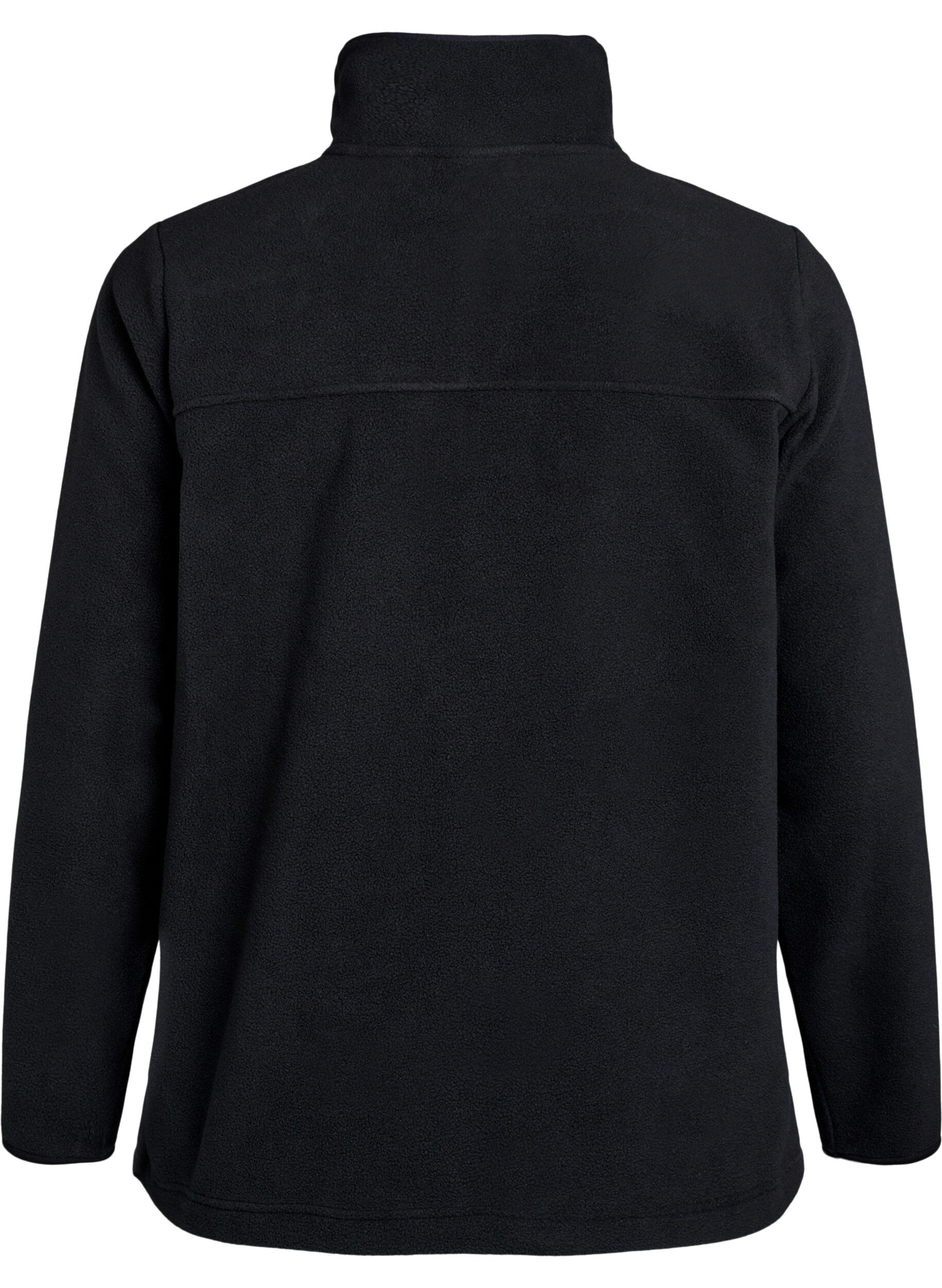 ZizzifashionFleece jacket with pockets, Black, Packshot image number 1