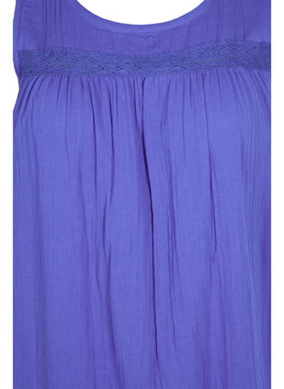 Sleeveless cotton dress in a-shape, Dazzling Blue, Packshot image number 2