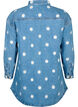 Loose denim shirt with embroidered daisies, L.B. Flower, Packshot image number 1