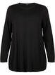 Knitted blouse in cotton-viscose blend, Black, Packshot image number 0