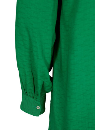 Long-sleeved viscose blouse with shirt collar, Jolly Green, Packshot image number 3
