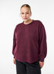 Knit blouse with button detail, Dark Bordeaux, Model image number 0