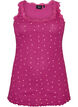 Top with print and lace edge, Purple, Packshot image number 0