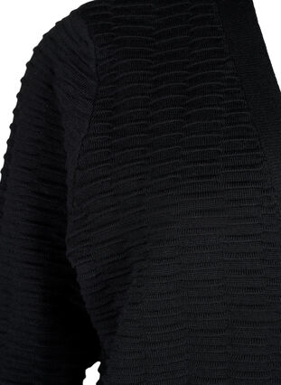 Knitted cardigan in cotton-viscose mix, Black, Packshot image number 2