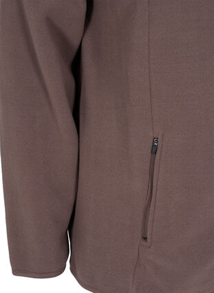 Fleece jacket with pockets and zip, Iron, Packshot image number 3