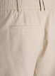 High-waisted Bermuda shorts in linen and viscose, Beige, Packshot image number 3