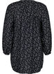 Long-sleeved tunic with floral print, Black, Packshot image number 1