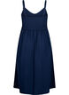 Plain coloured viscose strap dress with smock, Navy Blazer, Packshot image number 1