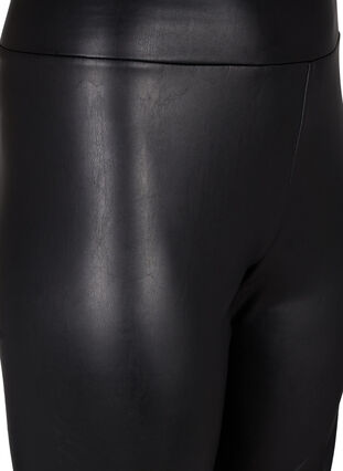 Shiny tight-fitting high-waisted shorts, Black, Packshot image number 2
