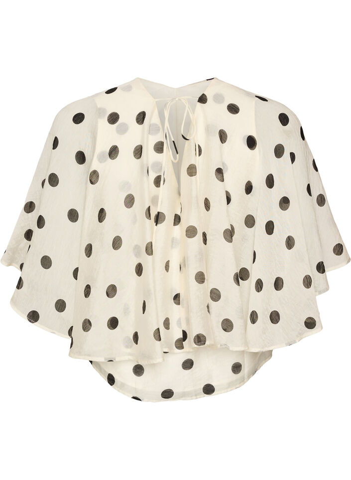 Layered top with polka dot pattern, Vanilla, Packshot image number 1