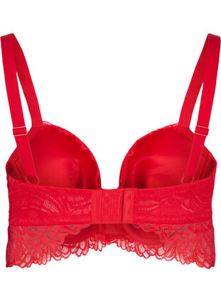 Alma bra with underwire and lace, True Red , Packshot image number 1