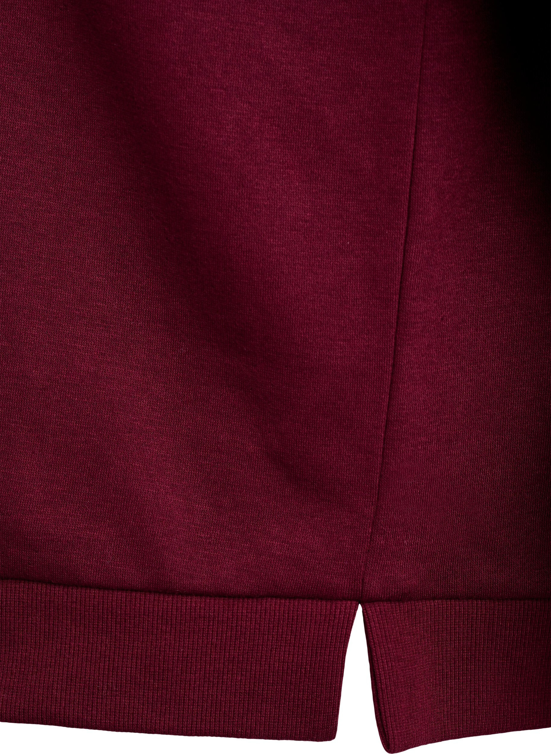 Zizzifashion Sweatshirt with fringes, Dark Bordeaux, Packshot image number 3