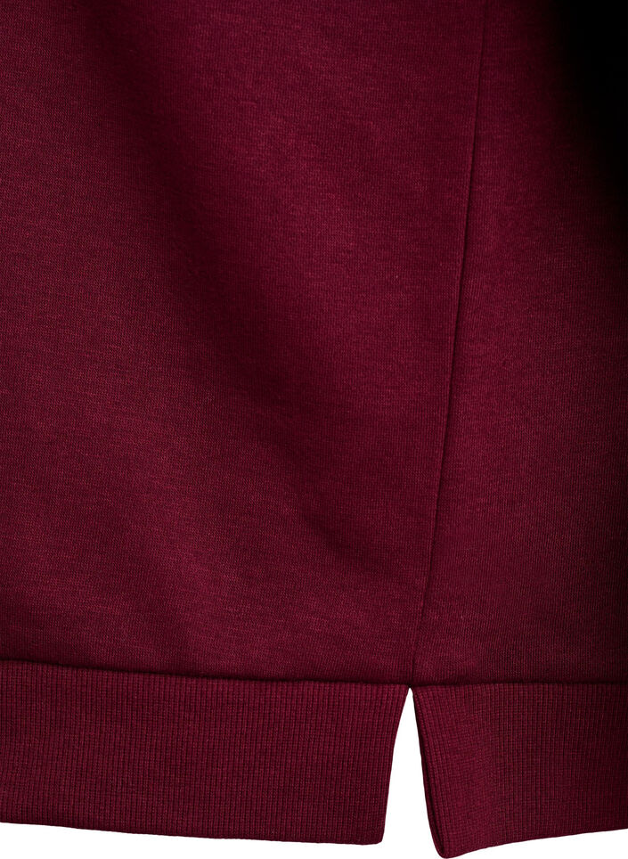 Sweatshirt with fringes, Dark Bordeaux, Packshot image number 3