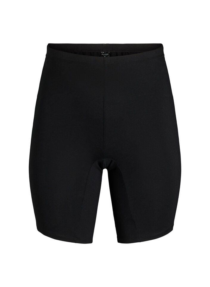 Cotton panties with long legs, Black, Packshot image number 0