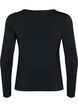 Blouse with v-neck and draping, Black, Packshot image number 1