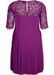 Short sleeve dress with lace top, Grape Juice, Packshot image number 1