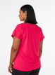 Loose training t-shirt with v-neck, Pink, Model image number 2