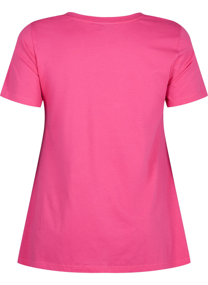 Cotton t-shirt with short sleeves, Raspberry S. Best, Packshot image number 1