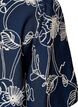Short-sleeved blouse with embroidered pattern, Blue, Packshot image number 3