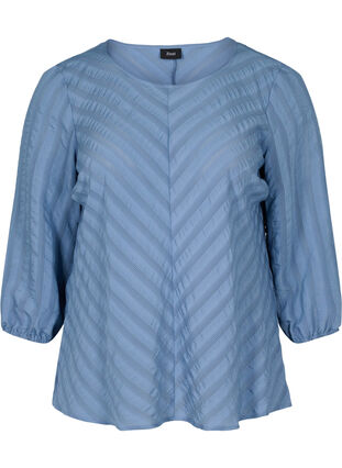 Blouse with 3/4 length sleeves, Coronet Blue, Packshot image number 0