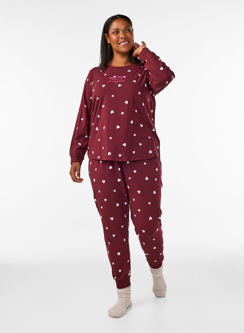 Printed pyjama bottoms, Red, Model image number 0