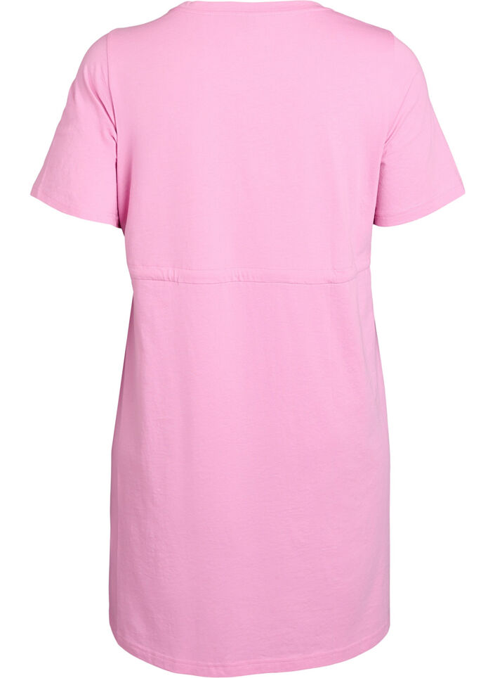 FLASH - Short T-shirt dress with tie belt, Pink, Packshot image number 1