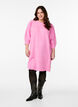 Knitted dress with 3/4 sleeves and a round neck, B. Pink White Mel., Model image number 2