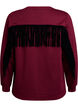 Sweatshirt with fringes, Dark Bordeaux, Packshot image number 1