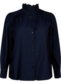 Viscose shirt blouse with ruffles