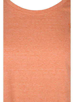 Mottled t-shirt in cotton, Amberglow Melange, Packshot image number 2