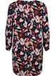 V-neck dress with print, Black R. Flower AOP, Packshot image number 1