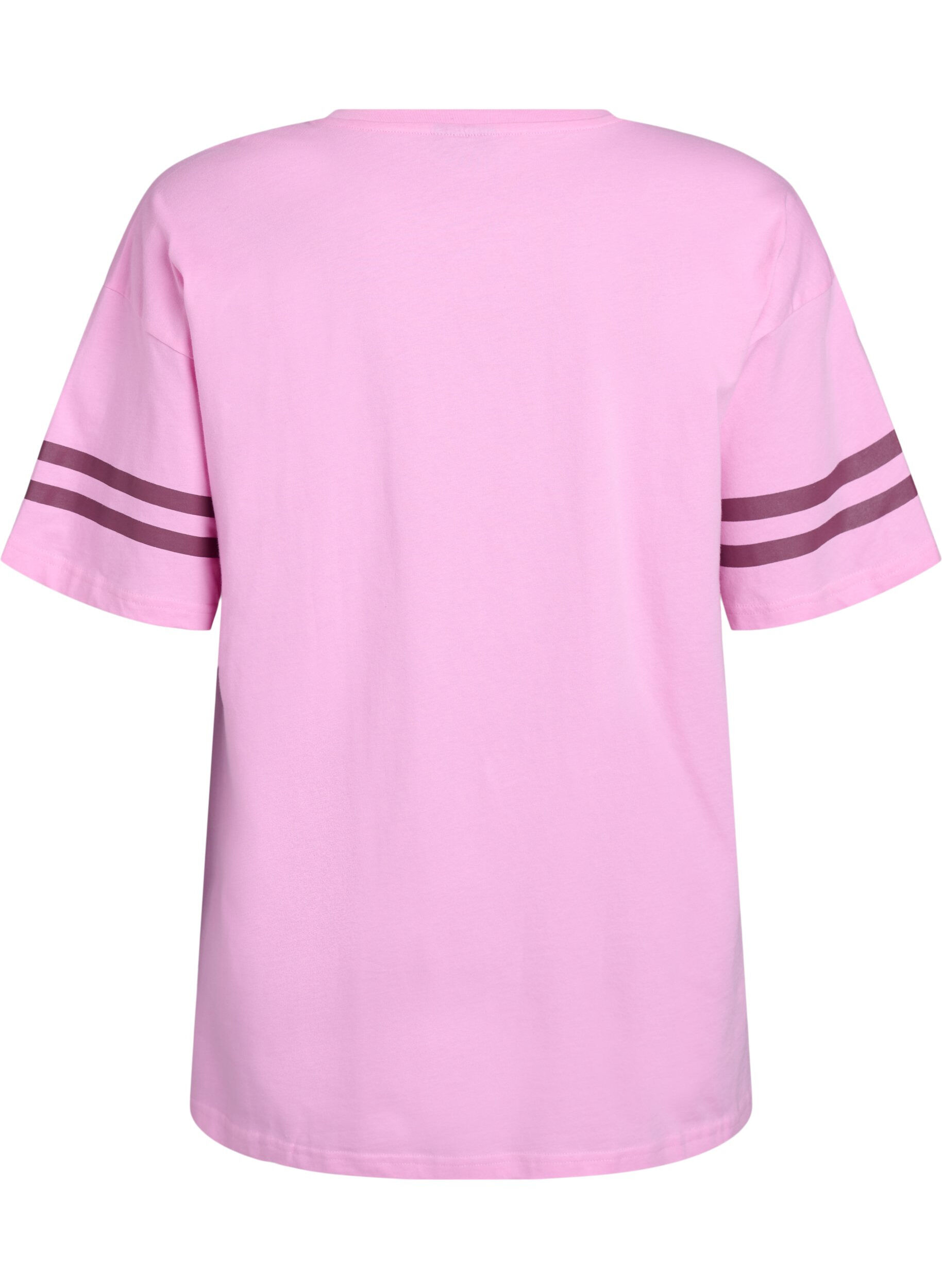 Zizzifashion Sporty oversized college T-shirt, Pink, Packshot image number 1